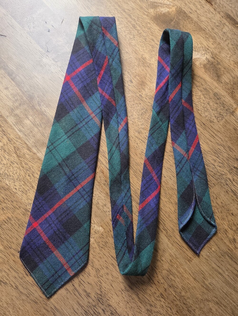 100% Wool Lochcarron Made In Scotland Armstrong Tartan Tie